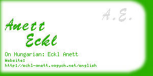 anett eckl business card